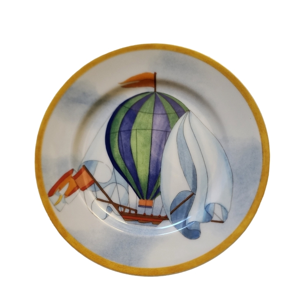 Williams Sonoma Montgobfiere Hot Air Balloon Dessert Salad One Plate